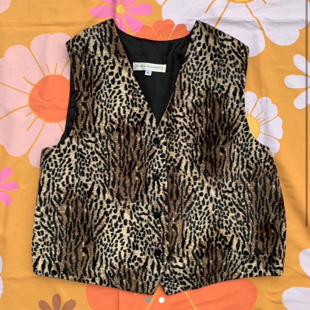 ❌SOLD❌Vintage Cheetah Print Vest